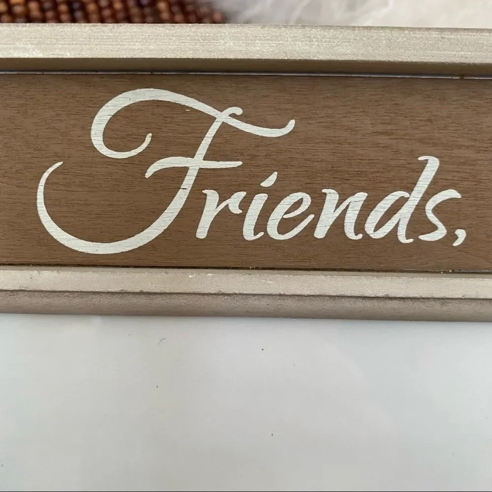 Friends Wood Picture Frame Farmhouse Beach Summer Style Fun Flip Flops 4x6 photo